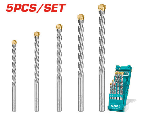 5pcs Masonry Drill Bit Set