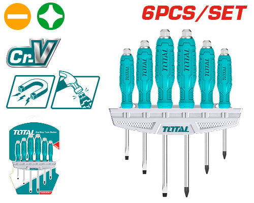 SCREWDRIVER SET 6PCS-METAL HEAD