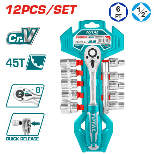 12 Pcs 1/2 Socket Set