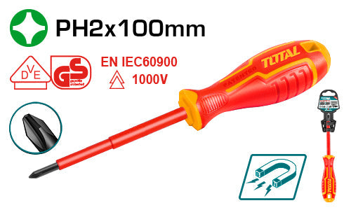 INSULATED SCREWDRIVER PH2X100