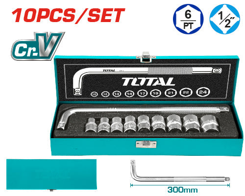 10 Pcs 1/2inch Socket Set